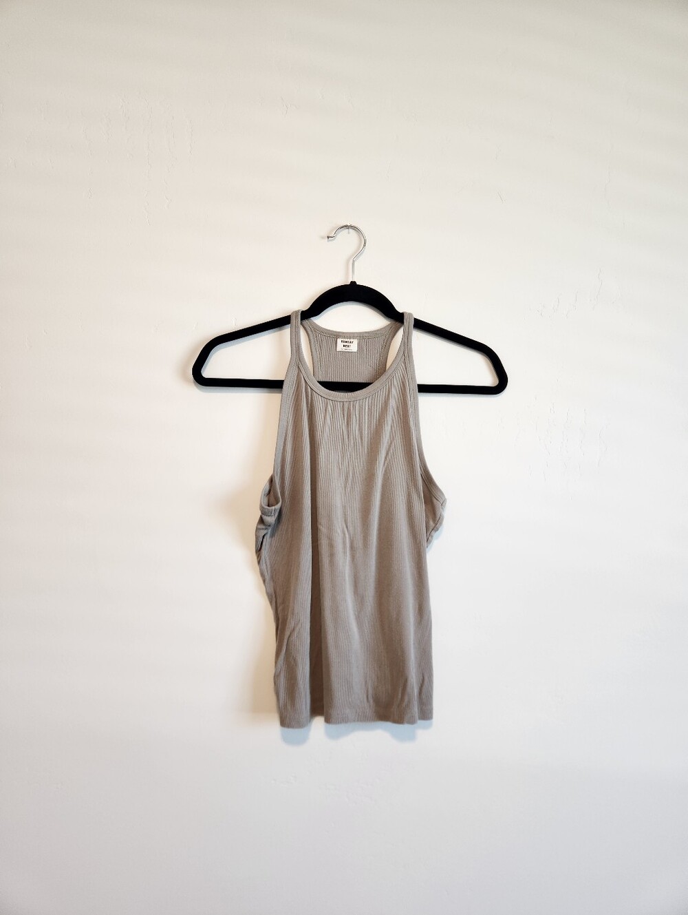 Sunday Best Aritzia High Neck Ribbed Tank Top Size Large